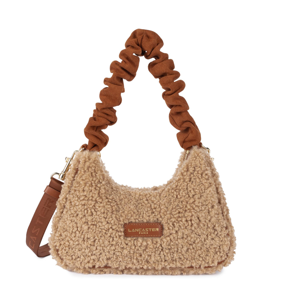 Lancaster Faux Shearling Messenger Bag