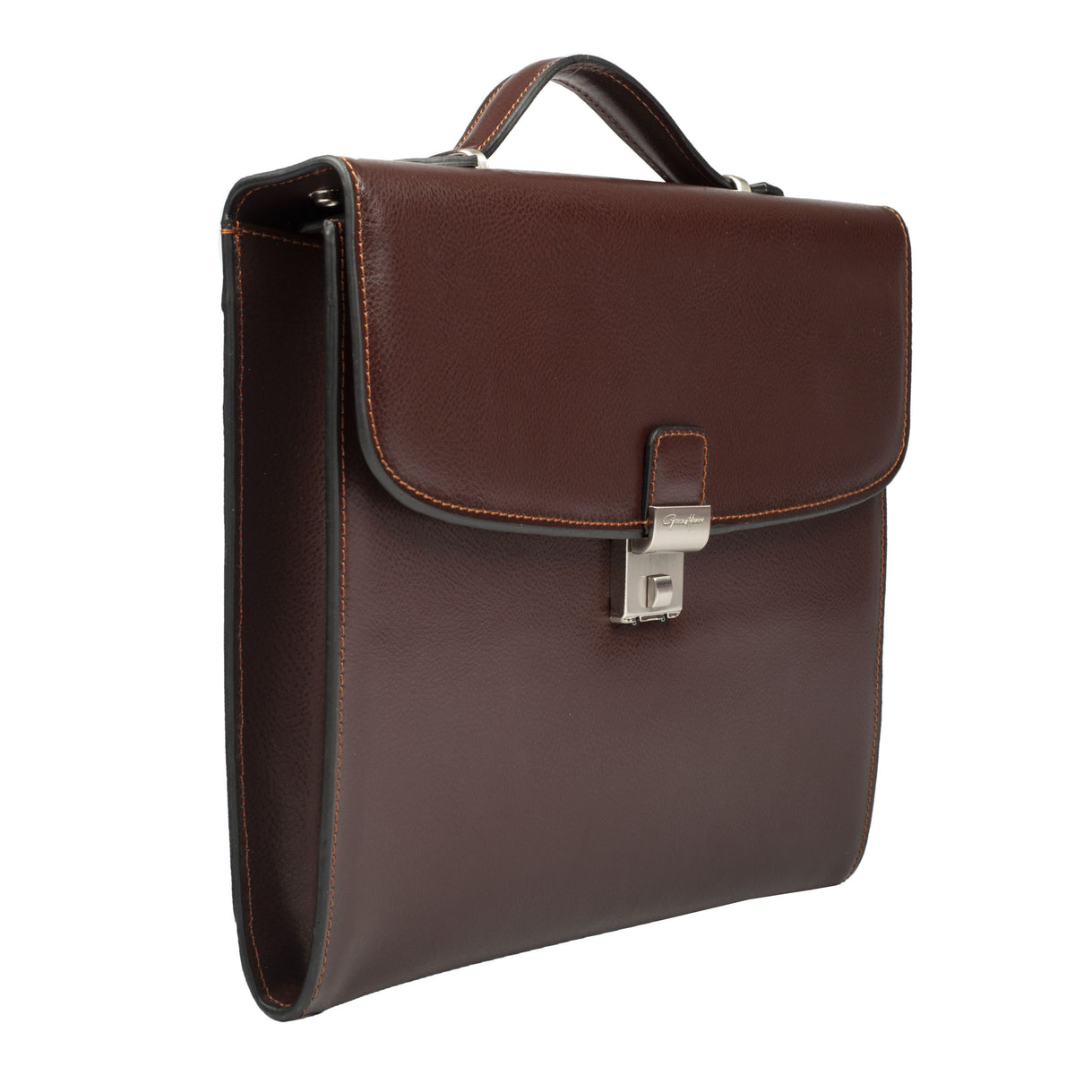 Cartable cuir chocolat- Atout – vue 3