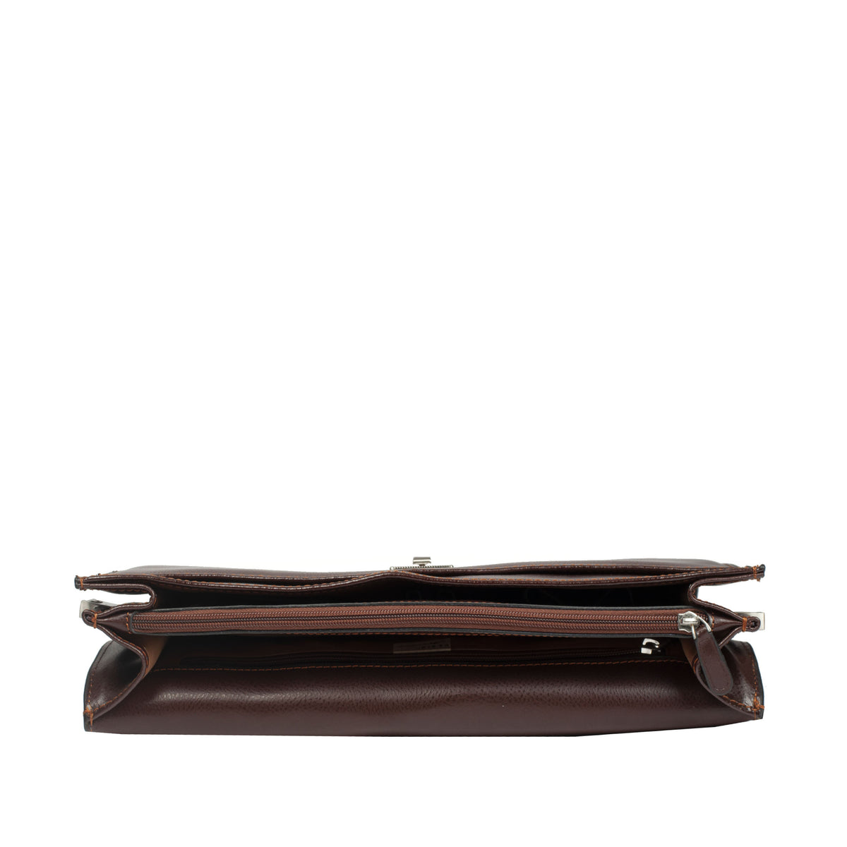 Serviette Atout 2 soufflets en refente de cuir Gerard Henon – vue 6