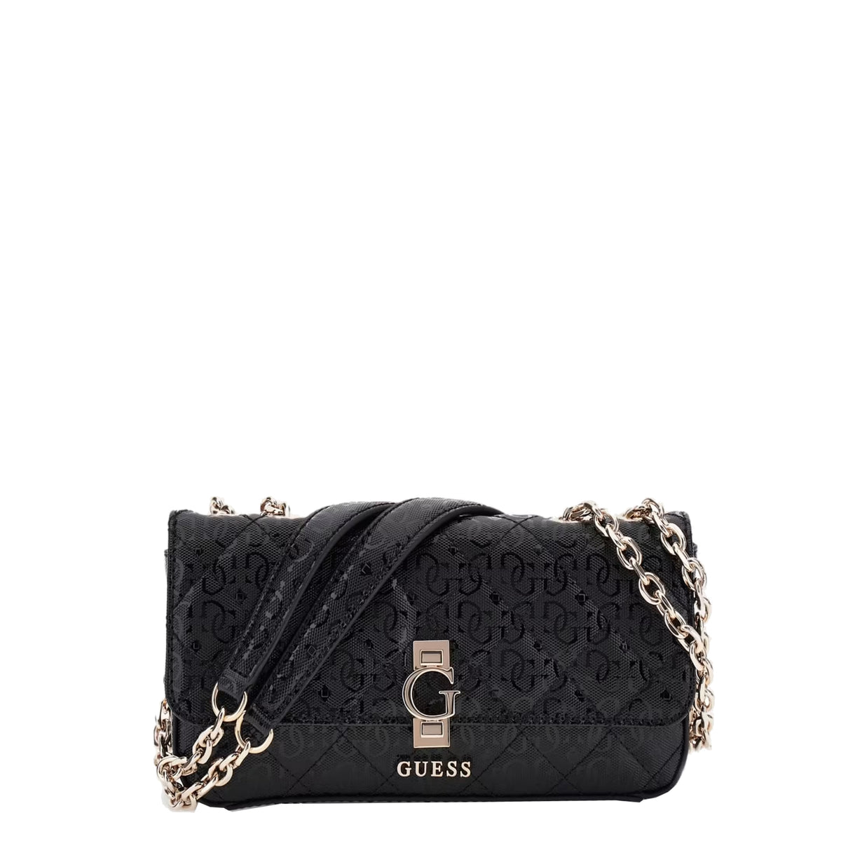 Mini sac à bandoulière Bessey logo 4G verni Guess