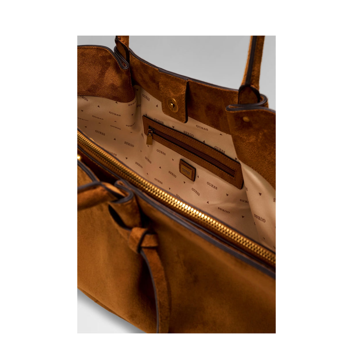 Guess Allegra Suede Tote Bag