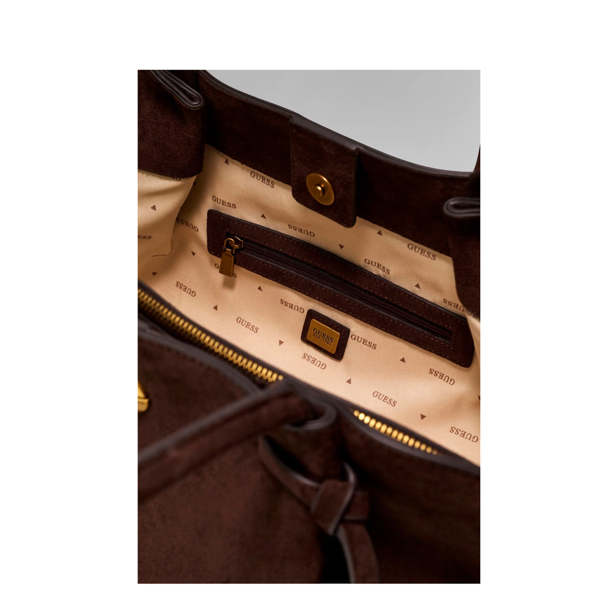Guess Allegra Suede Tote Bag
