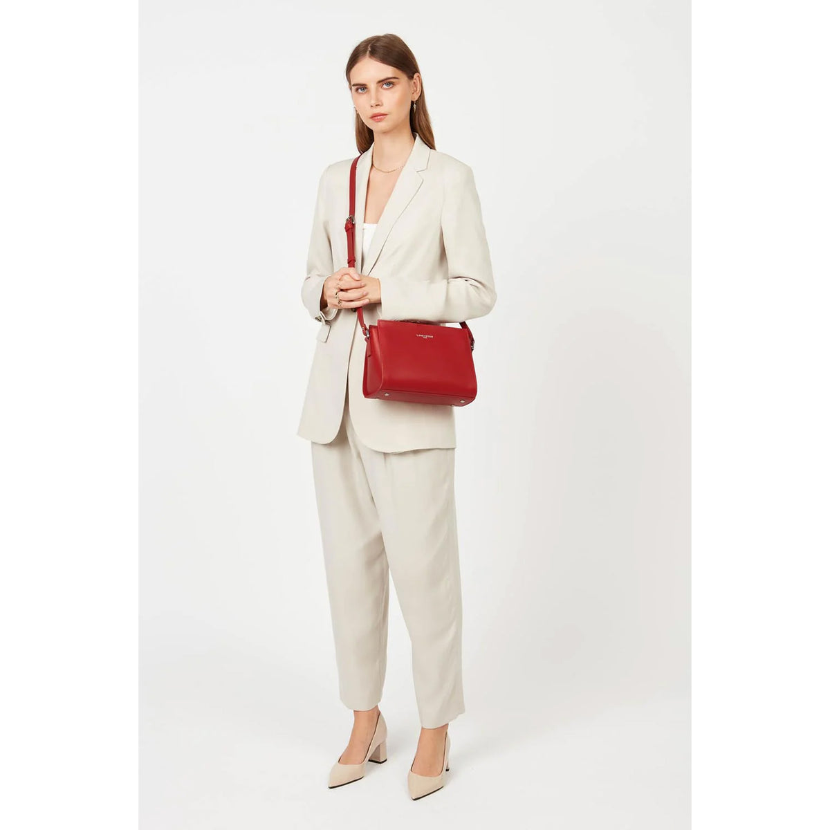 Sac porté travers en cuir Smooth Lancaster – vue 5