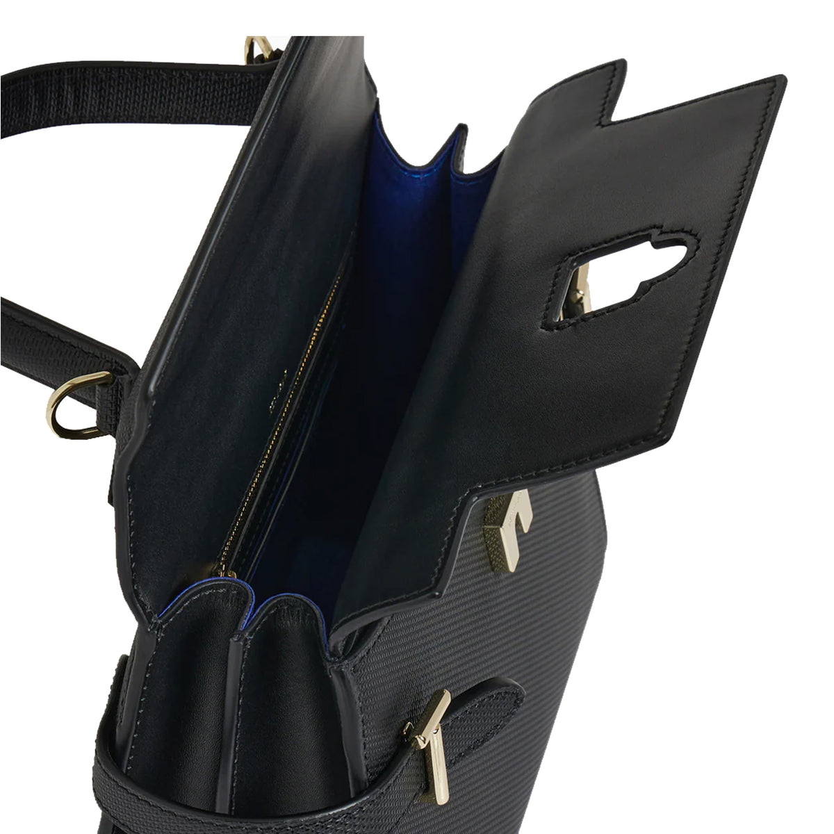 Sac à main double rabat en cuir Emilie Le Tanneur – vue 5