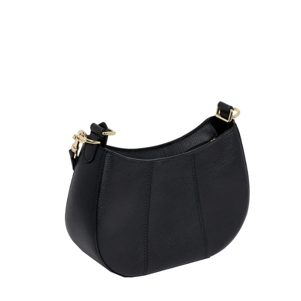 Petit sac demi lune en cuir grainé Juliette Le Tanneur – vue 2