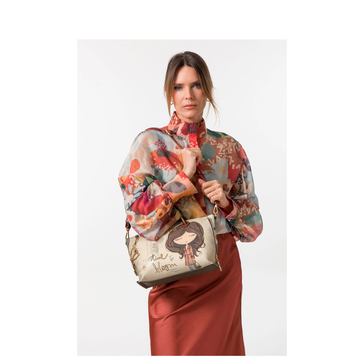 Sac à anse courte et bandoulière Tulip Anekke