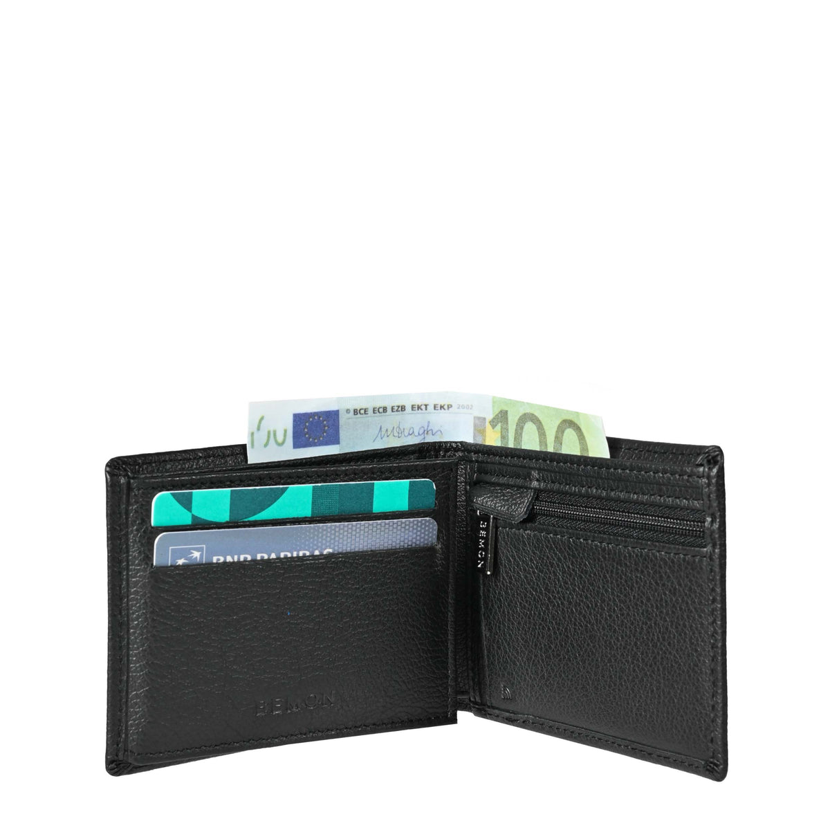 Portefeuille italien cuir 3 volets Enzo Bemon – vue 4