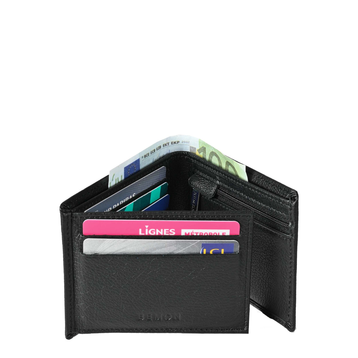 Portefeuille italien cuir 3 volets Enzo Bemon – vue 6