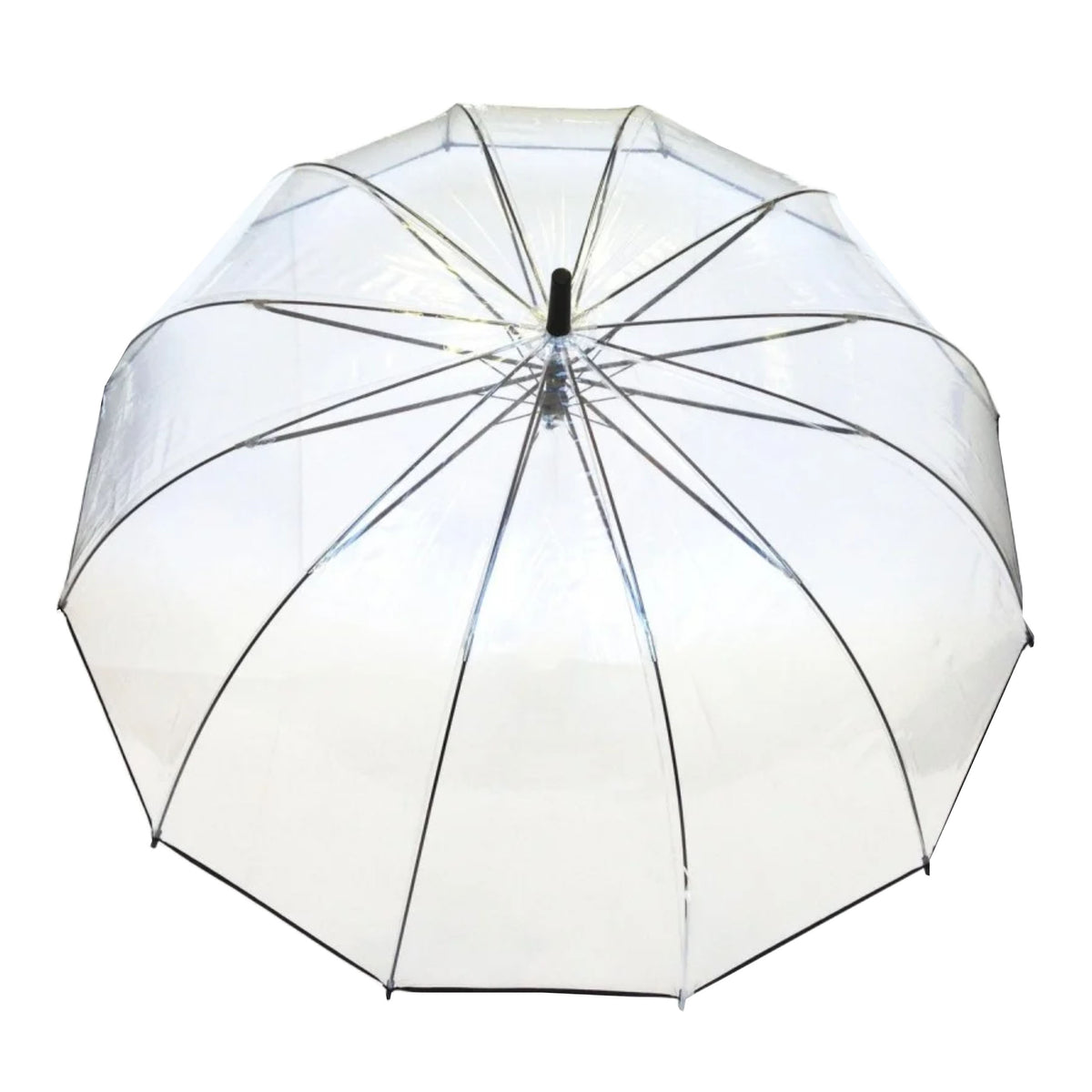 Parapluie transparent bordure noire – vue 2