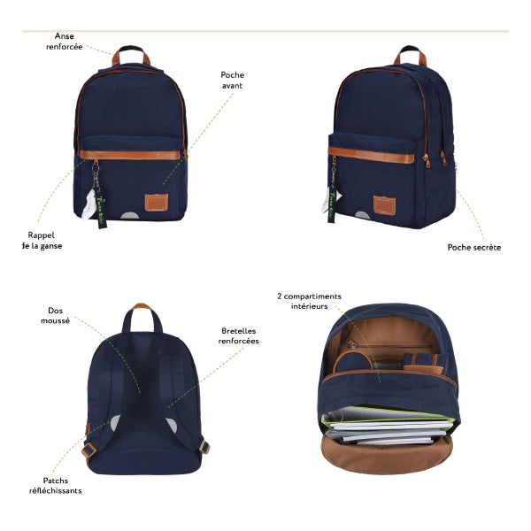Sac à dos 2 compartiments Timothee Tann's – vue 5
