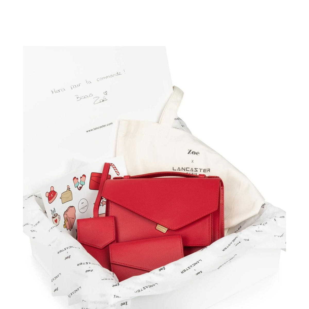 Coffret sac - porte cartes - étiquette bagage Zoé Lancaster