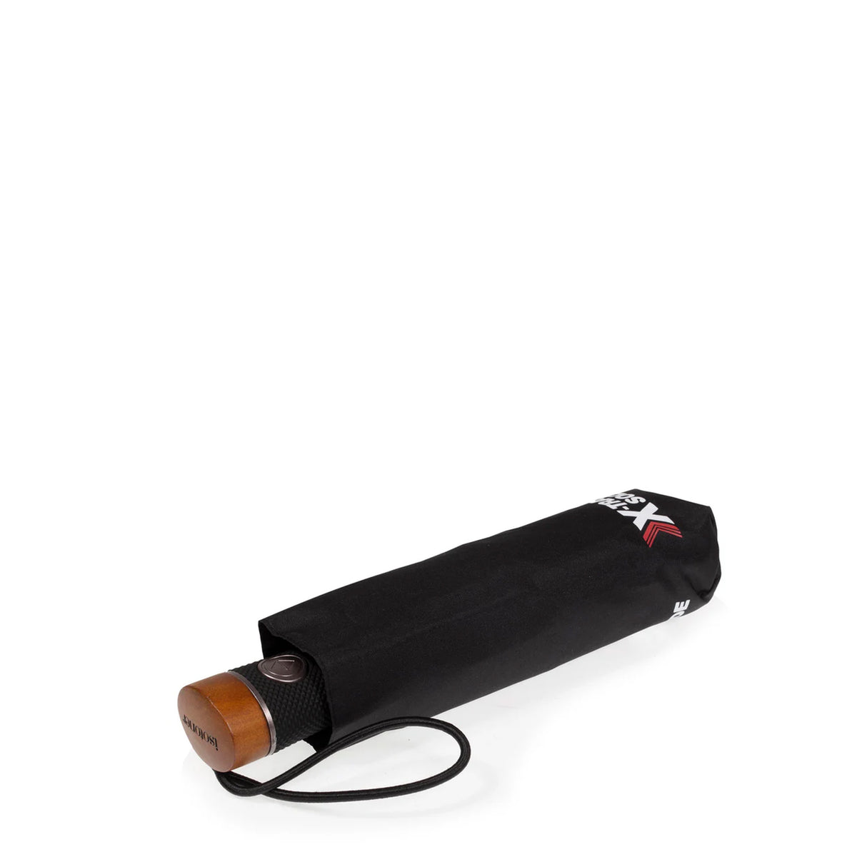 Parapluie pliant bois deluxe X tra Solide Isotoner