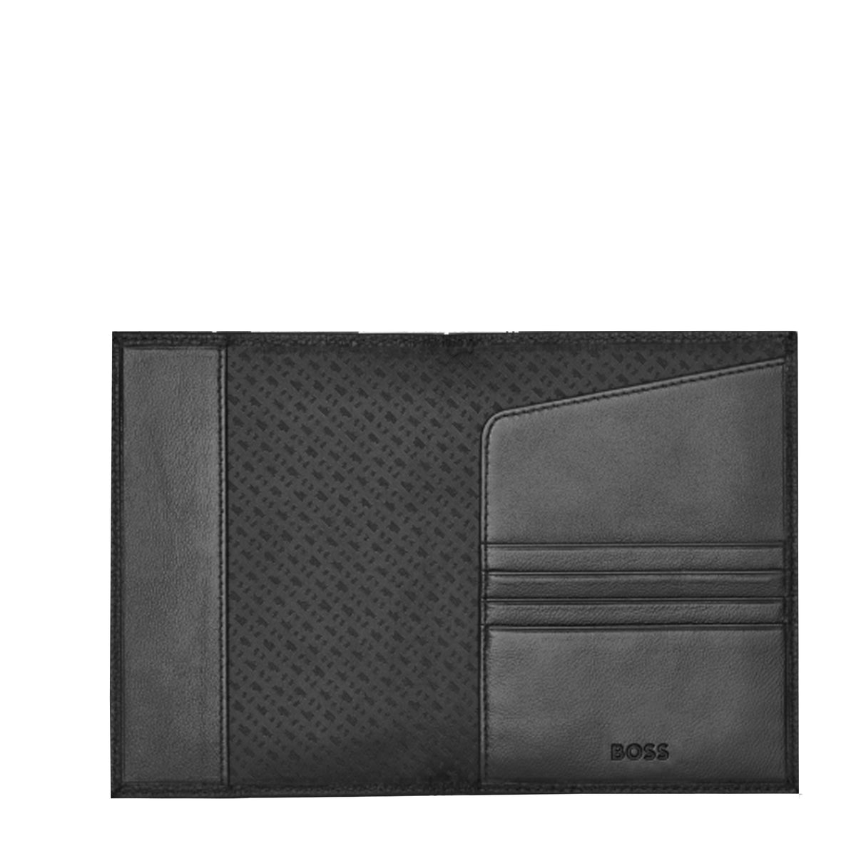 Porte passeport en cuir Classic Grained Hugo Boss – vue 2