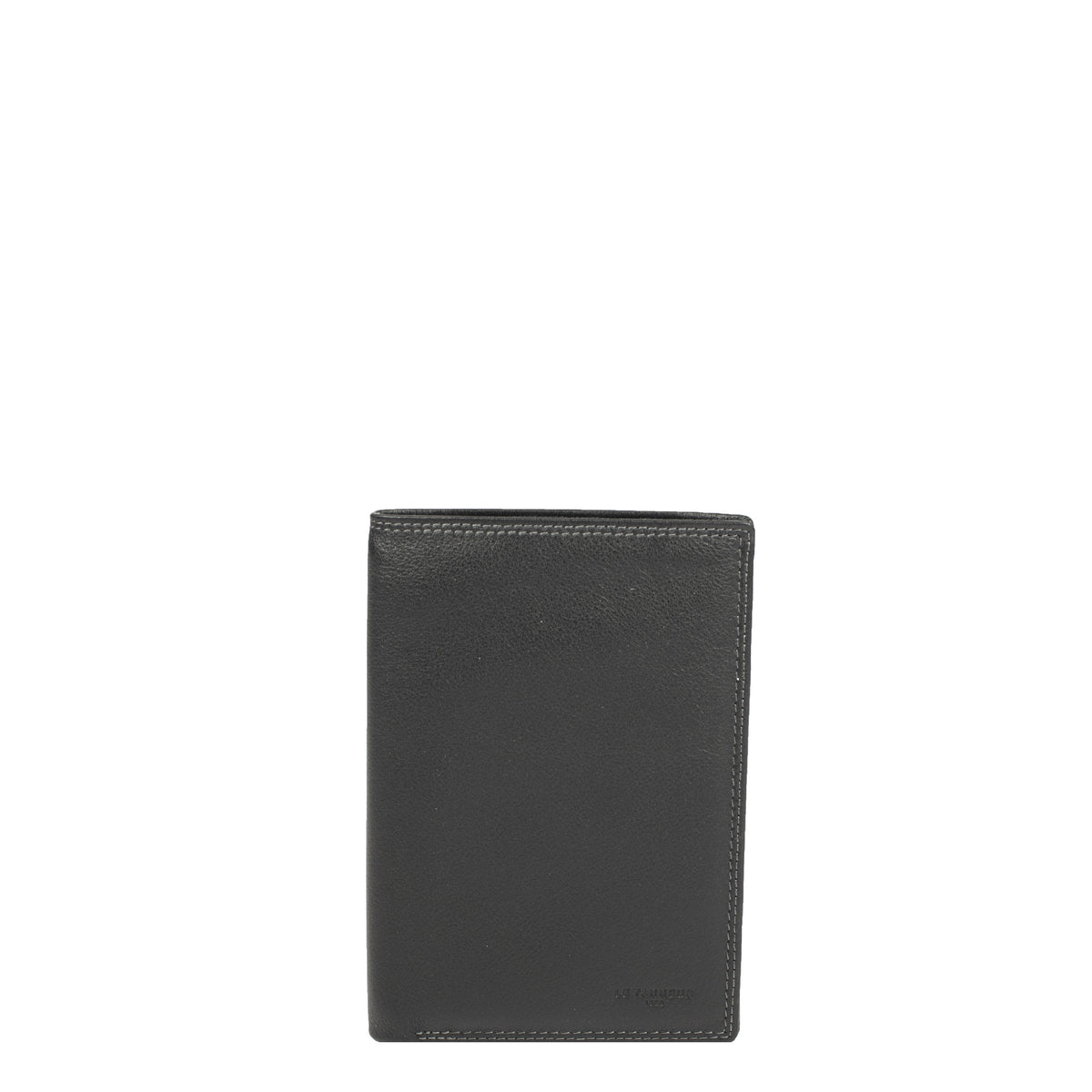 Portefeuille en cuir noir Touraine Le Tanneur