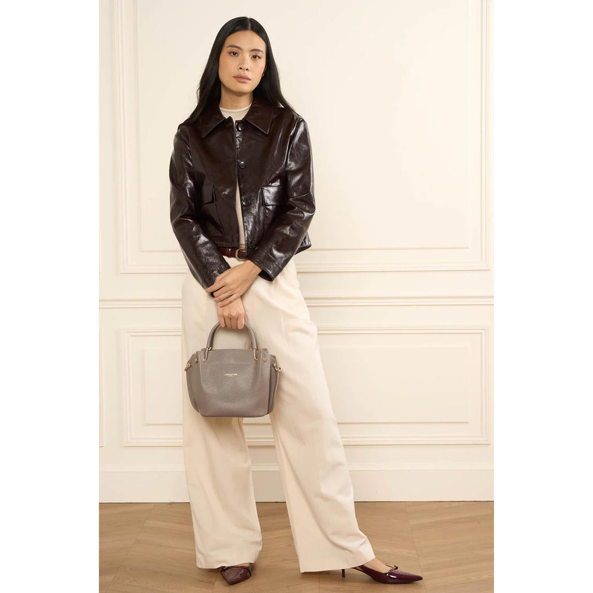 Sac à main Louisa en cuir Foulonné Double Lancaster – vue 6