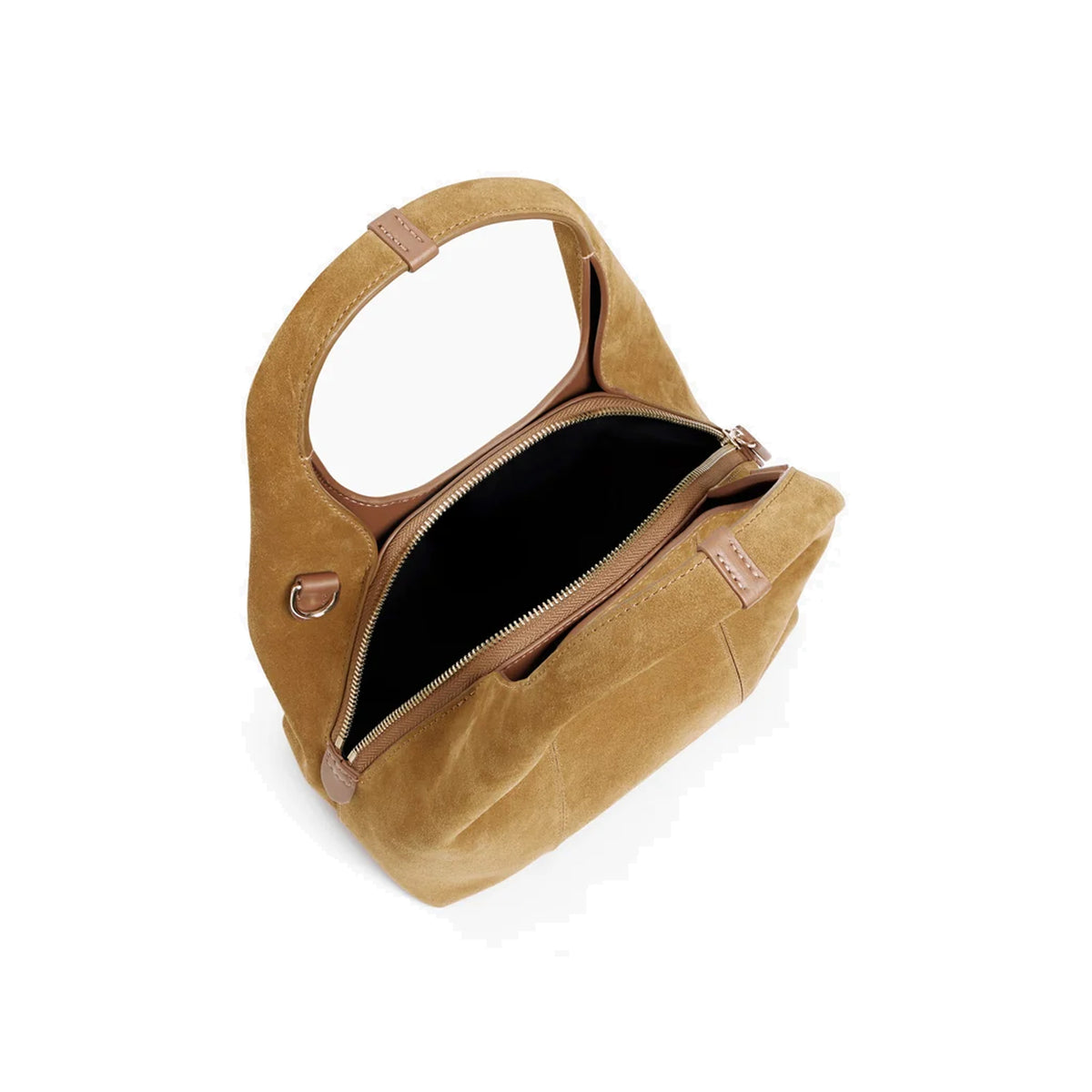 Petit sac à main en cuir refente de velours Juliette Le Tanneur