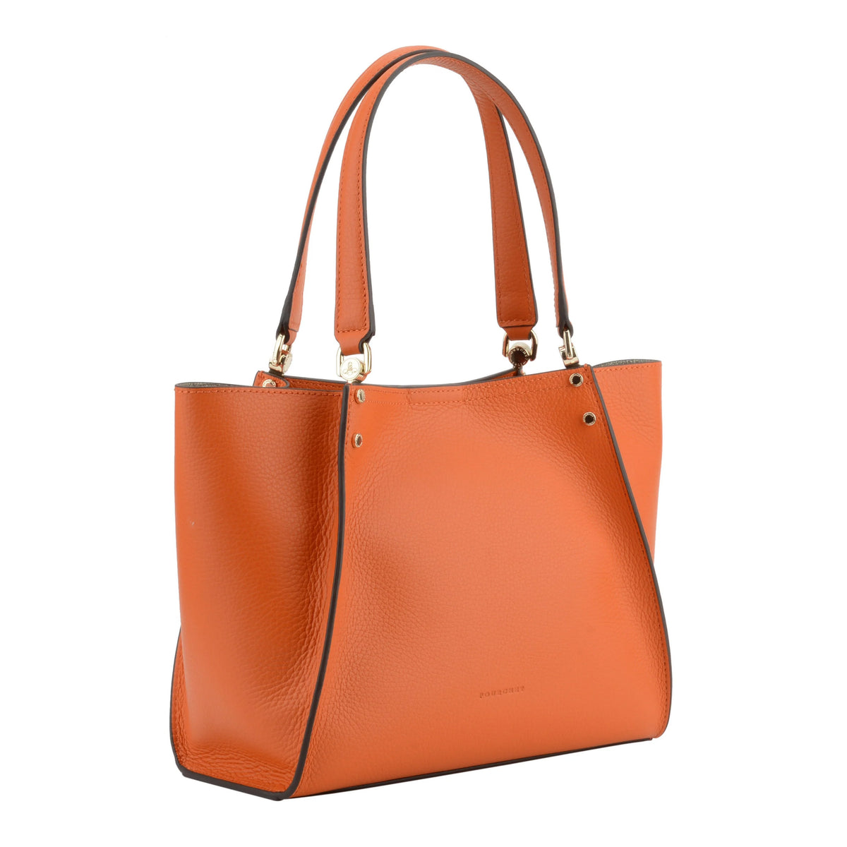 Petit sac shopping en cuir Hebdo Pourchet – vue 2