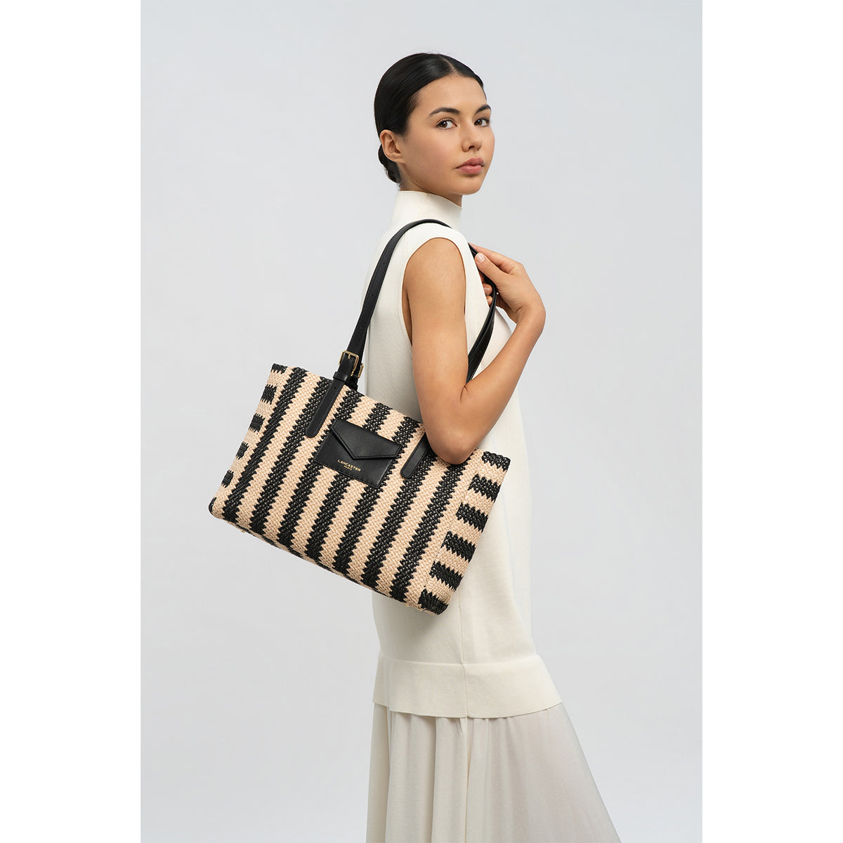 Lancaster Mini Wicker Shoulder Tote Bag