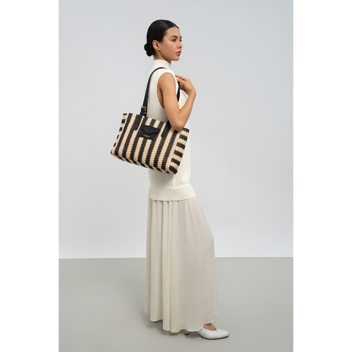 Lancaster Mini Wicker Shoulder Tote Bag