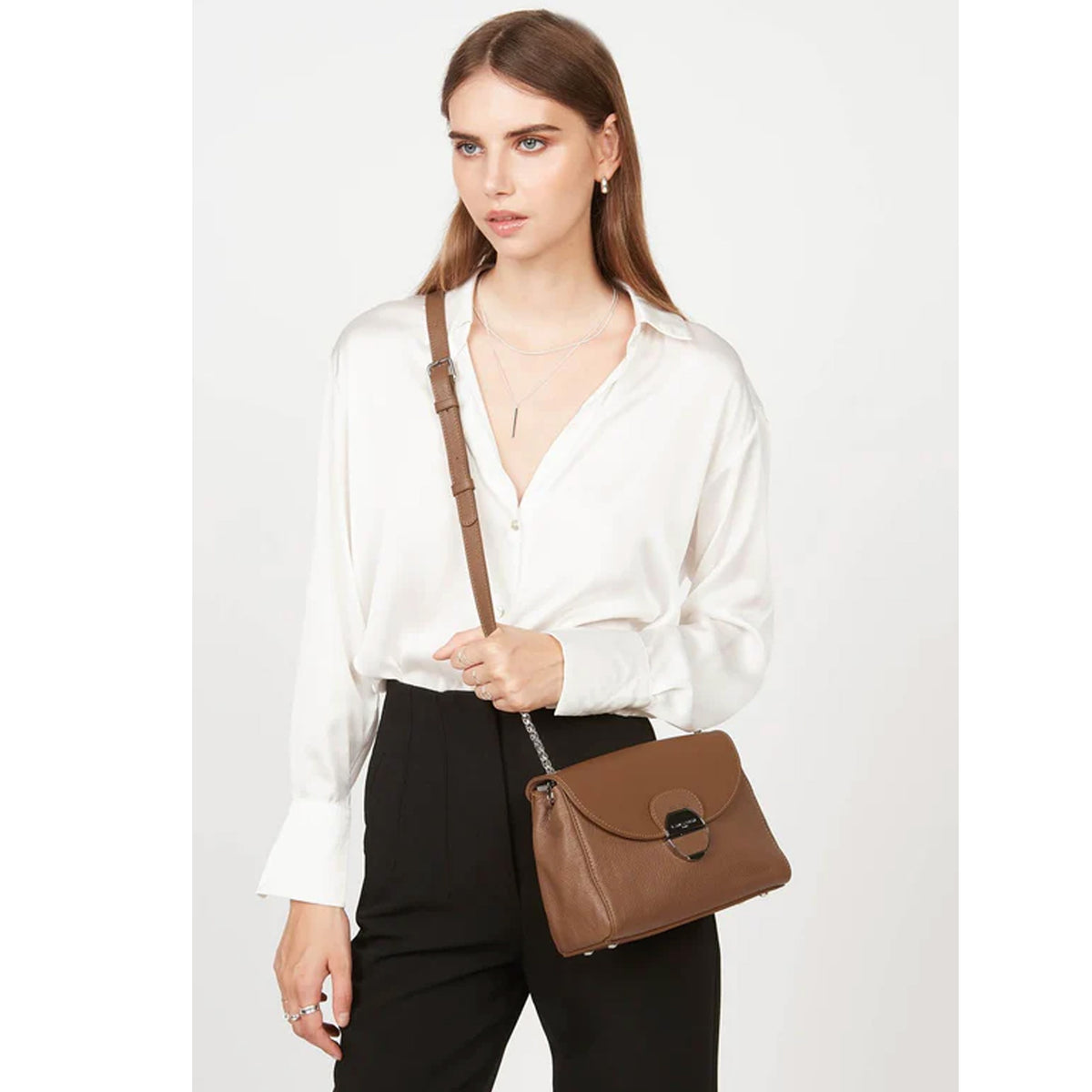 Sac travers en cuir Foulonné Pia Lancaster – vue 5
