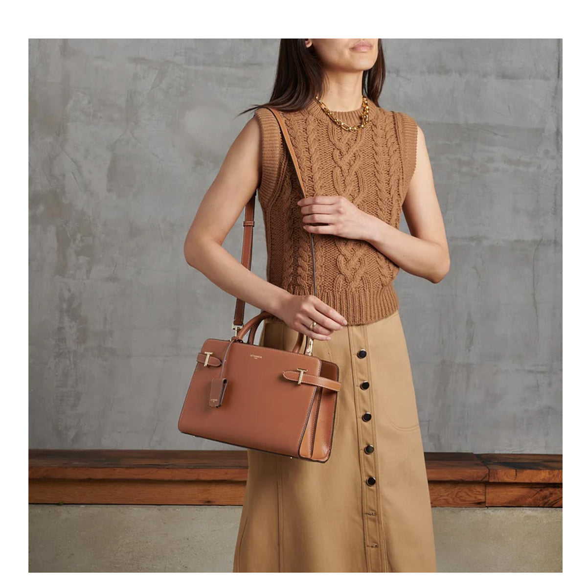 Sac à main en cuir Emilie Le Tanneur – vue 4