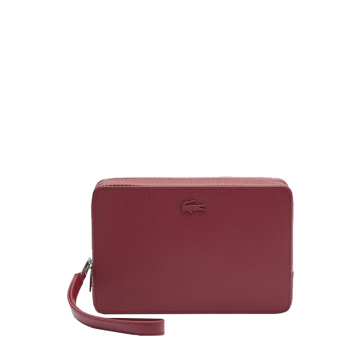 Sacoche pochette en cuir portée main Chantaco Lacoste