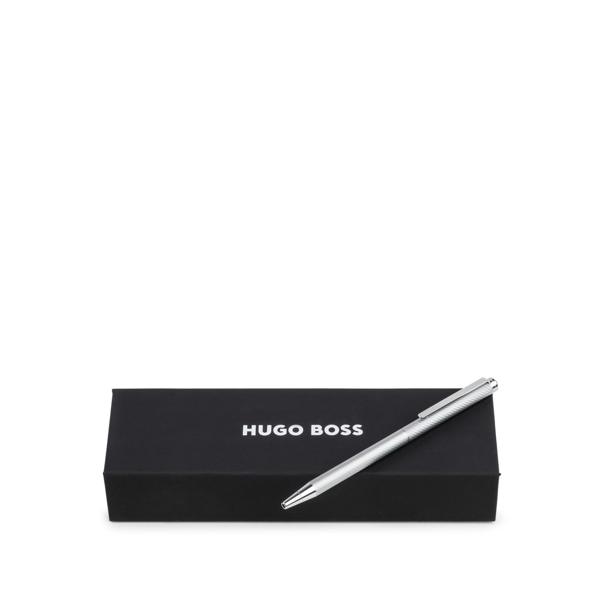 Stylo bille métal chrome Cloud Hugo Boss – vue 2
