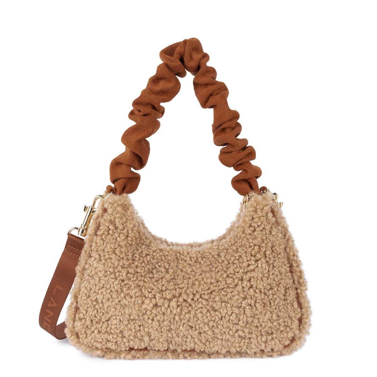 Lancaster Faux Shearling Messenger Bag