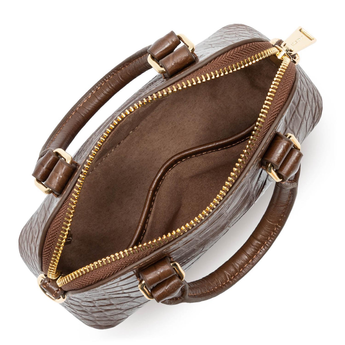 Petit sac demi lune en cuir Exo Lancaster – vue 4