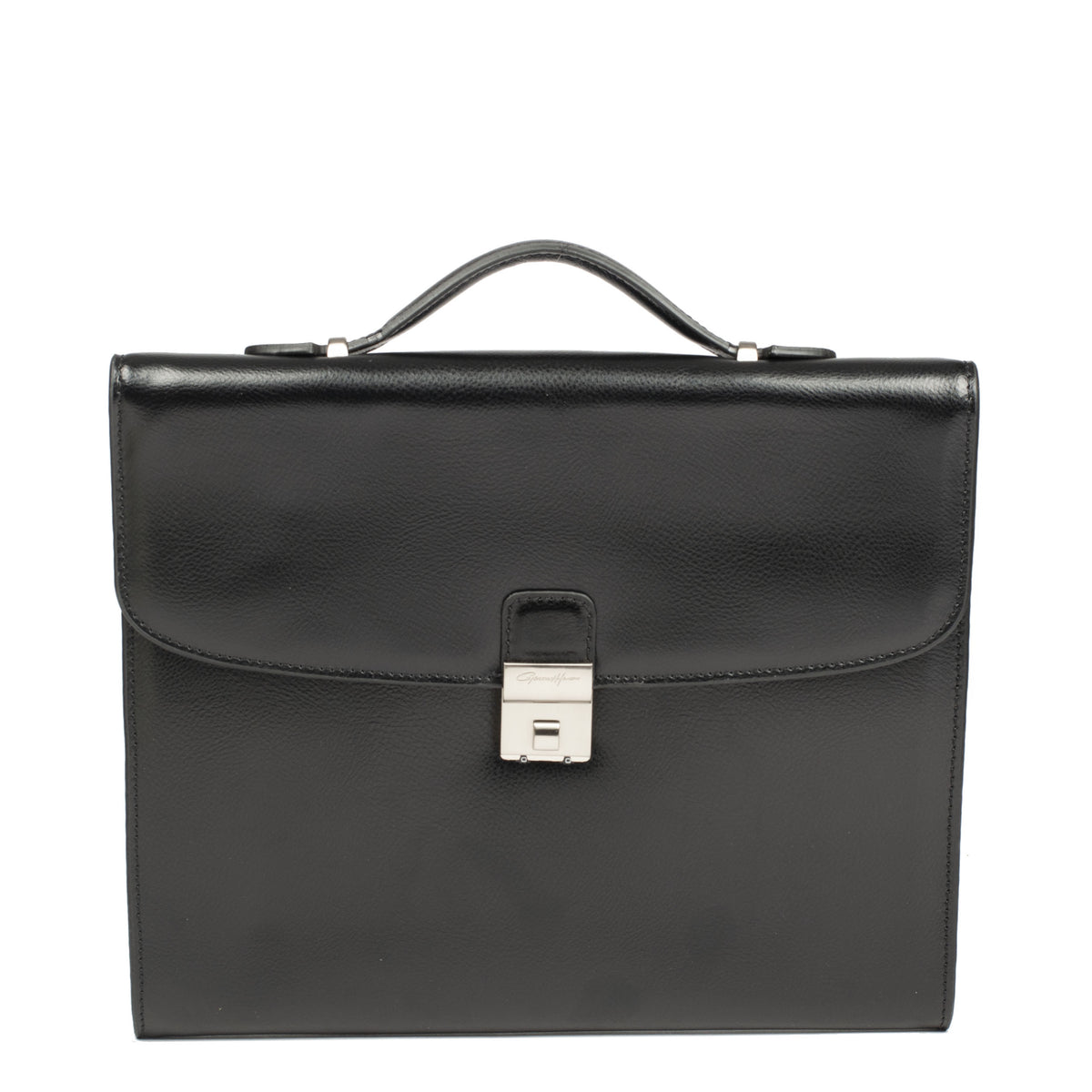 Cartable cuir noir- Atout – vue 4