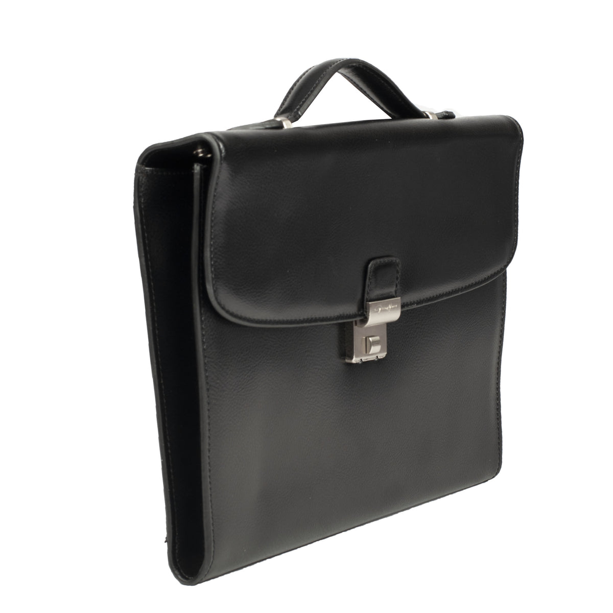 Cartable cuir noir- Atout – vue 2
