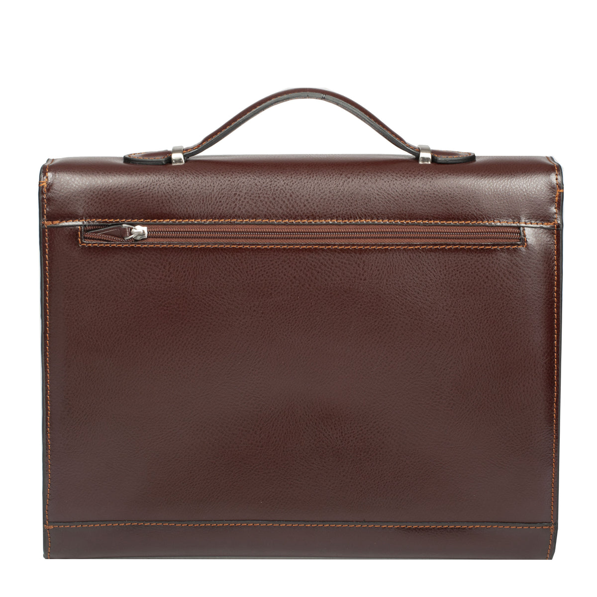 Cartable cuir chocolat- Atout – vue 4