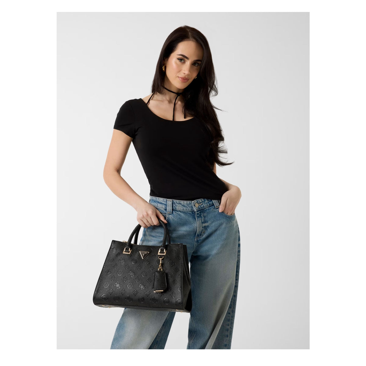 Sac à main Cresidia logo 4G pivoine Guess – vue 3