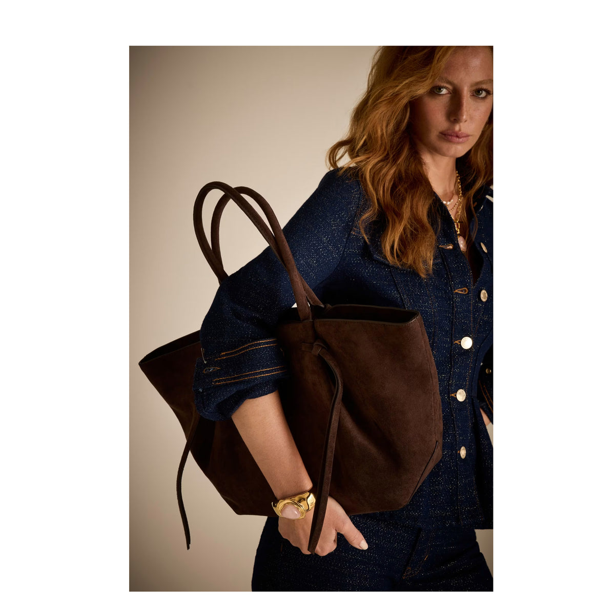 Guess Allegra Suede Tote Bag