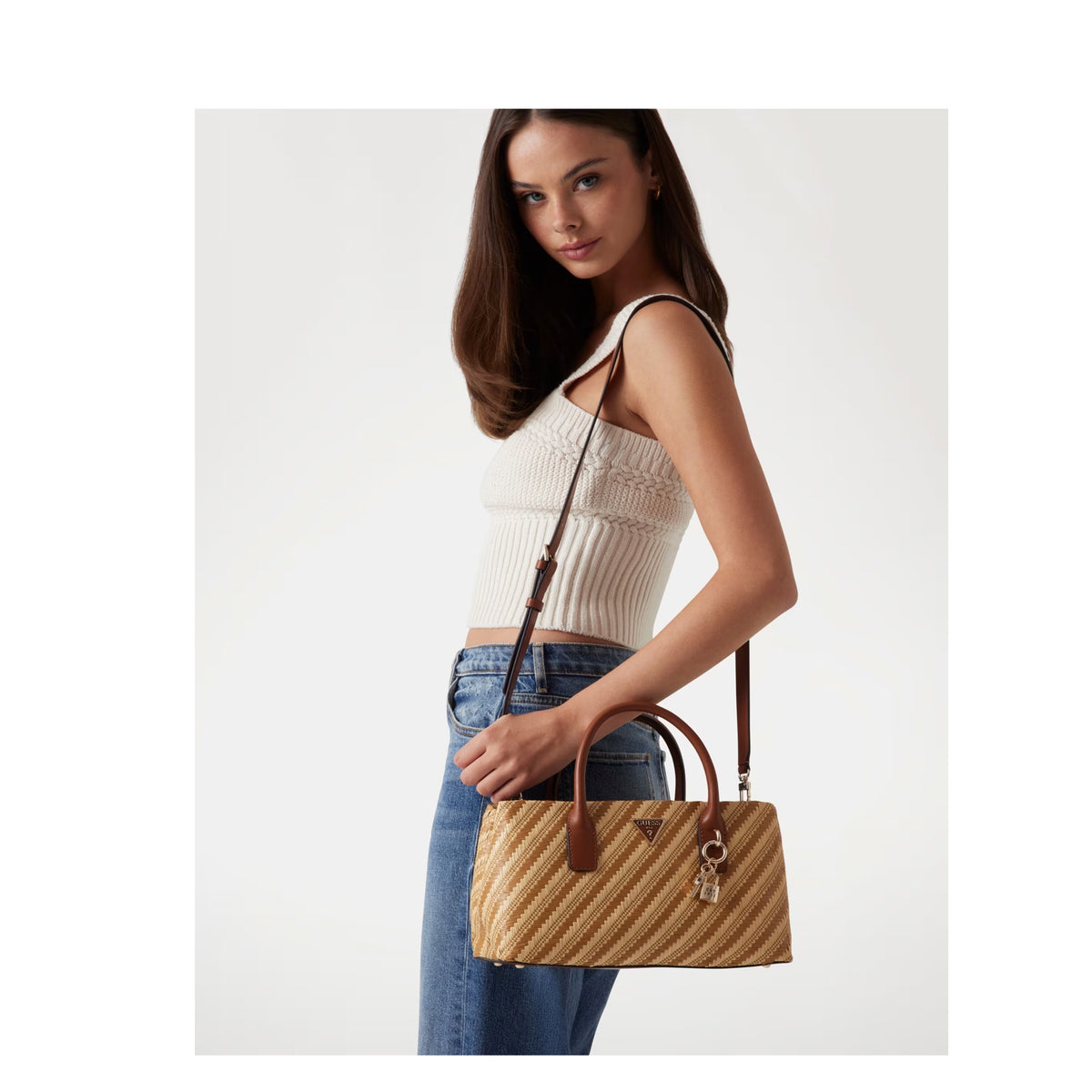 Sac à main Simona raphia Guess – vue 5