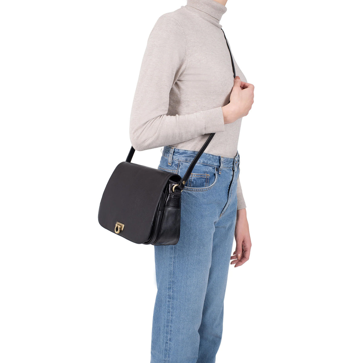 Sac travers en cuir République Hexagona – vue 5