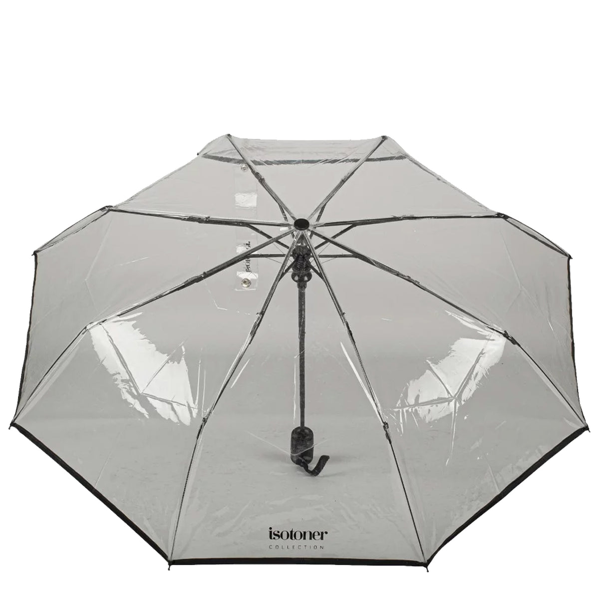 Parapluie pliant PVC/Noir Isotoner – vue 3