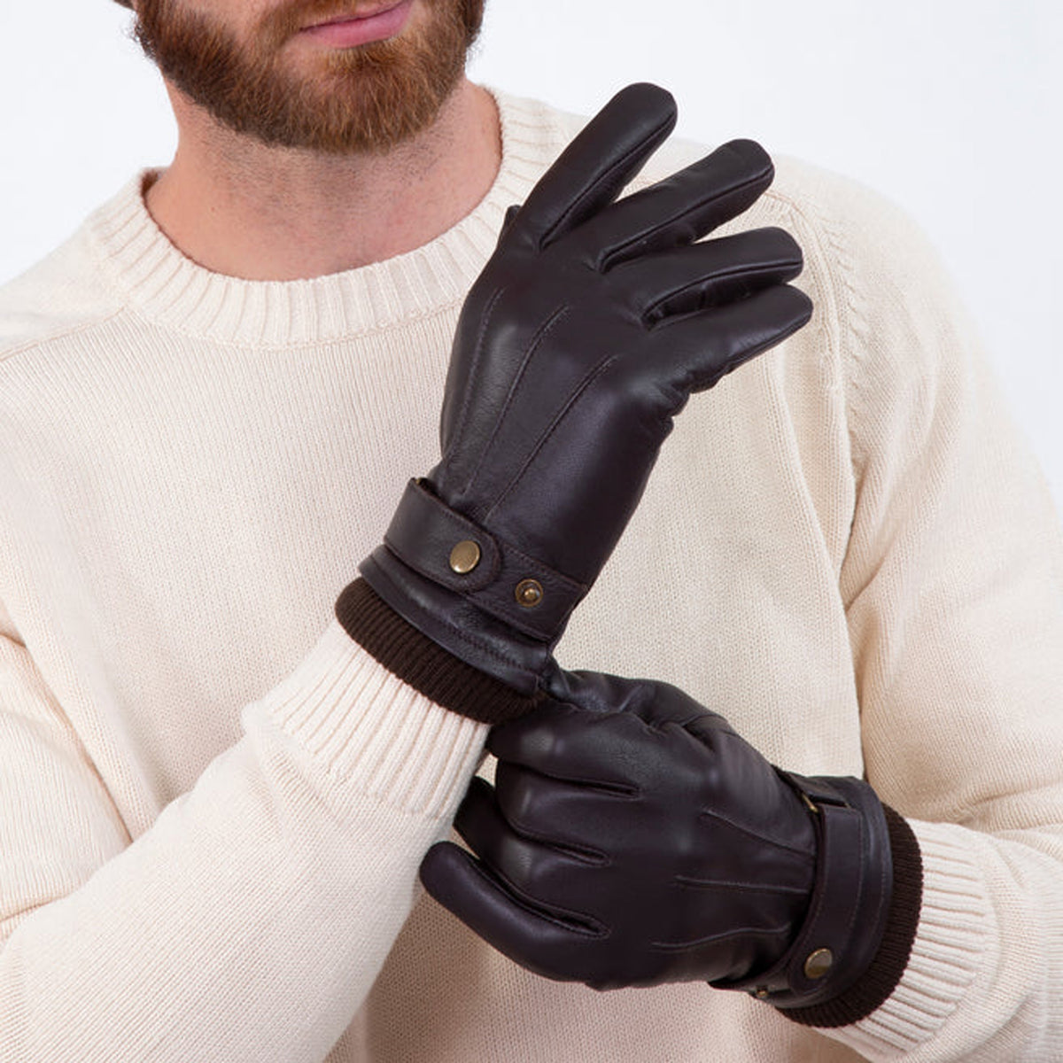 Gants L en cuir Isotoner – vue 2