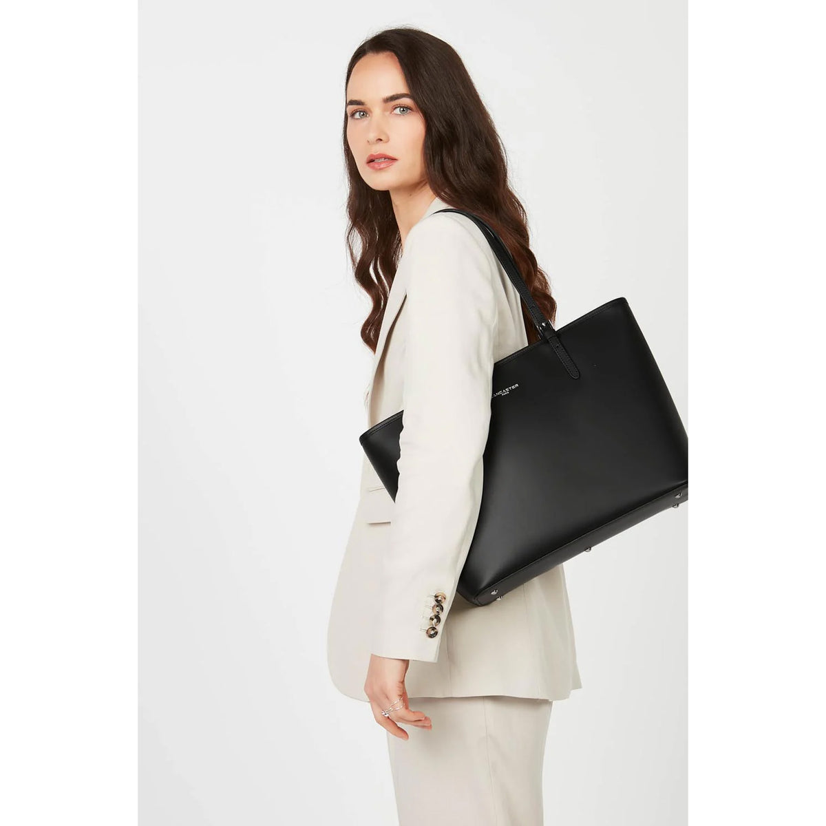 Grand sac cabas en cuir Smooth Lancaster – vue 5