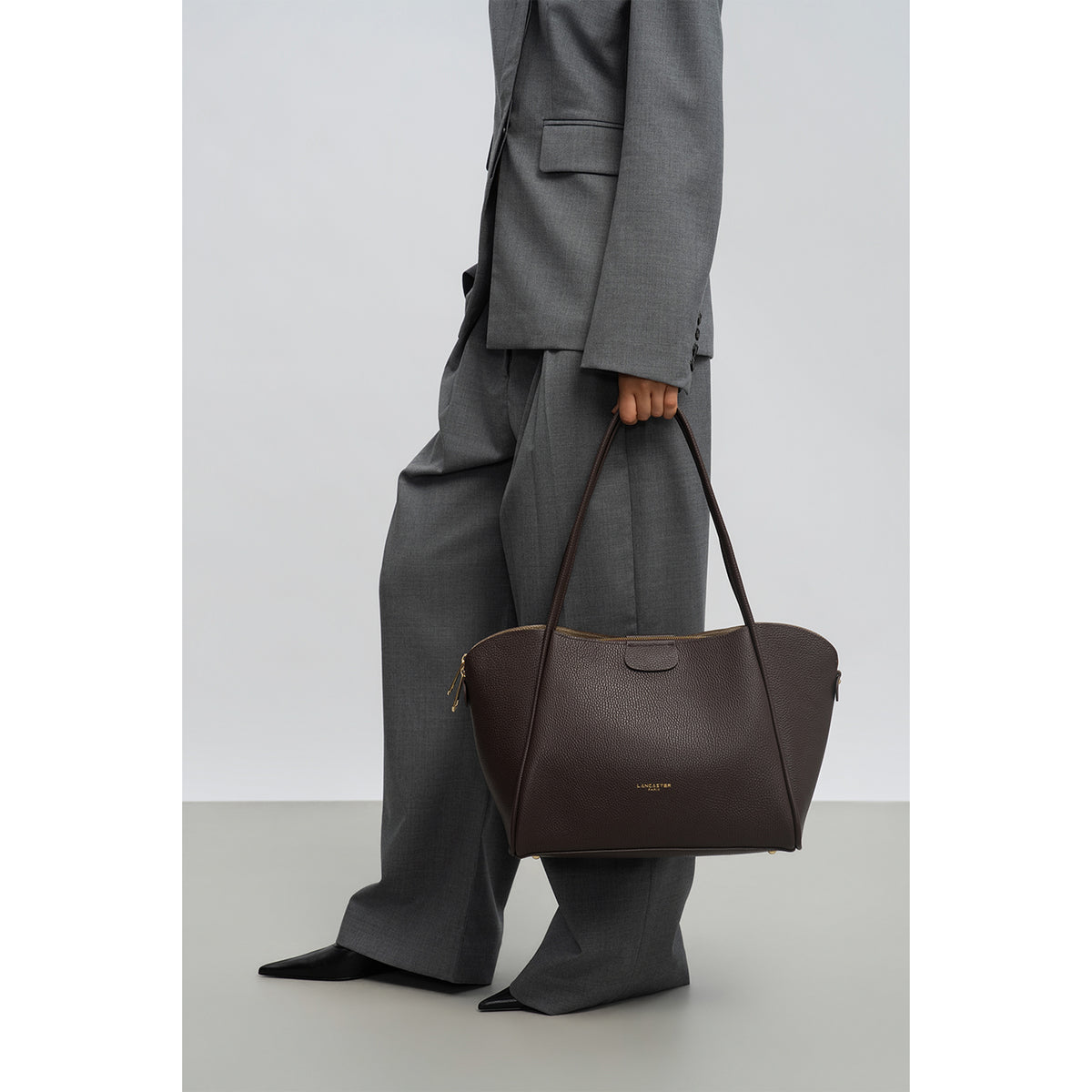 Très grand sac cabas épaule Ida Double Lancaster
