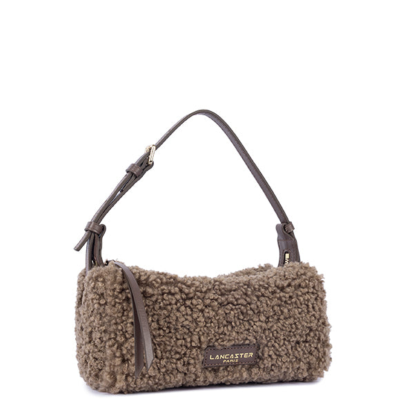 Lancaster small rectangular faux-shearling bag