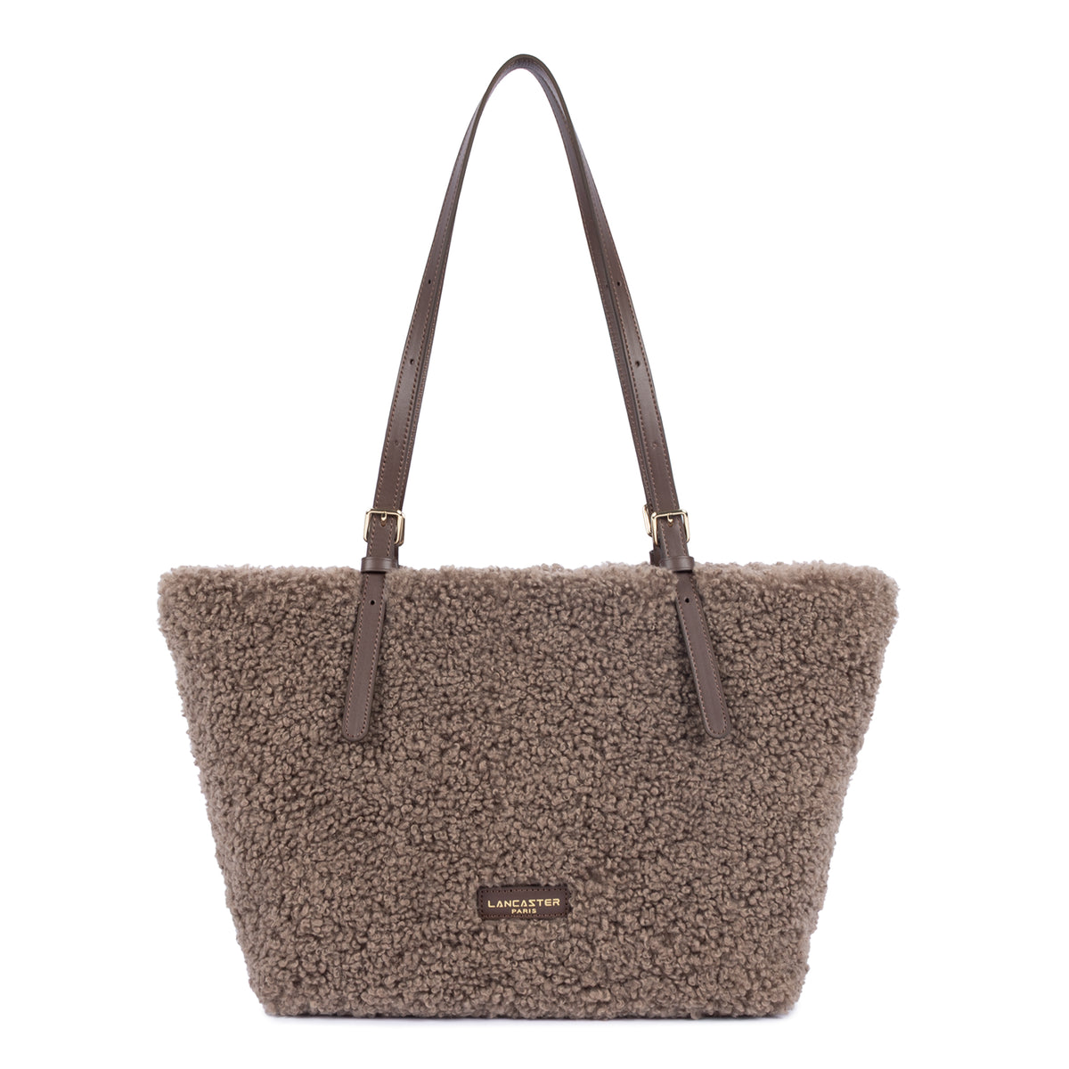 Lancaster Faux Shearling Shoulder Tote Bag