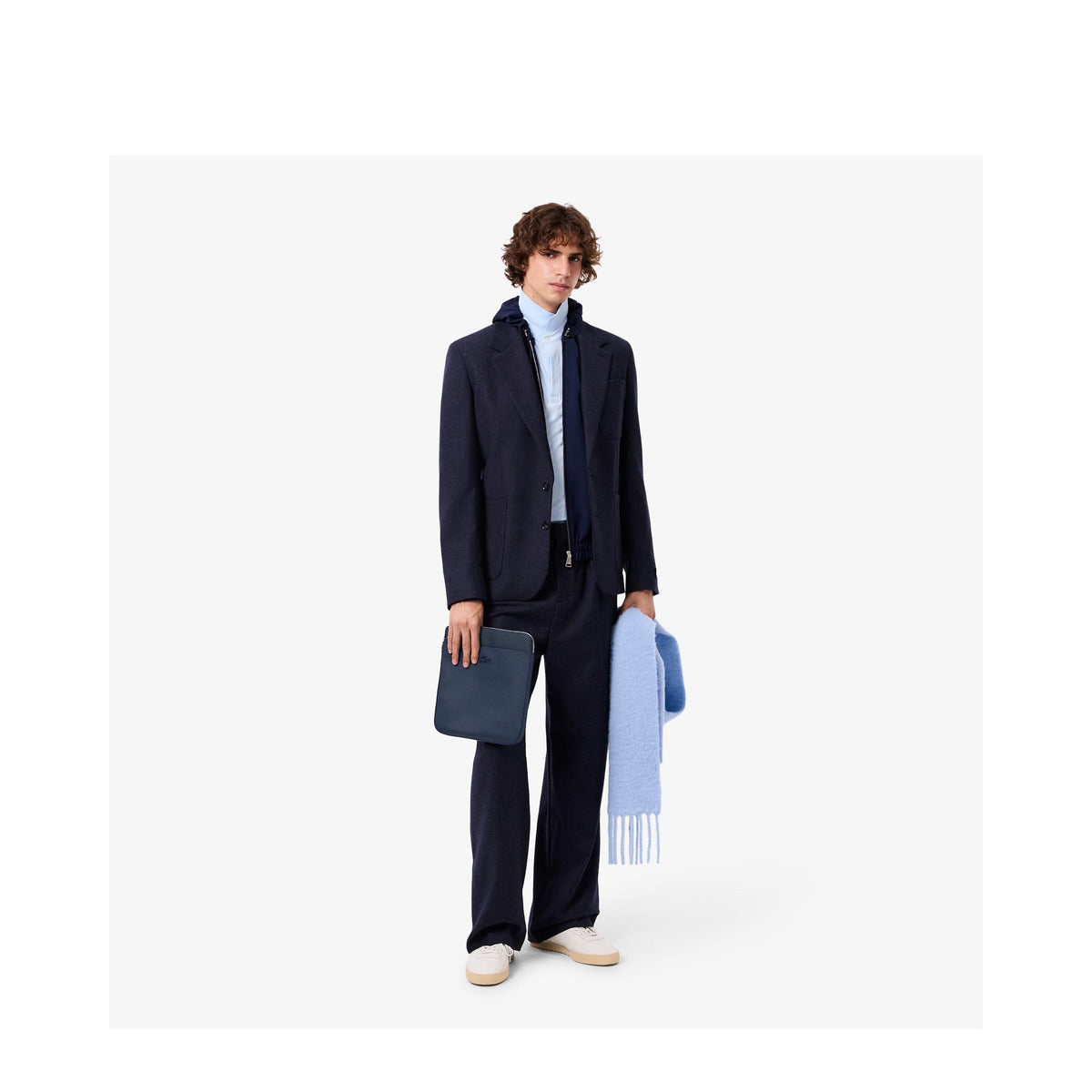 Sacoche plate en cuir Chantaco Lacoste – vue 2