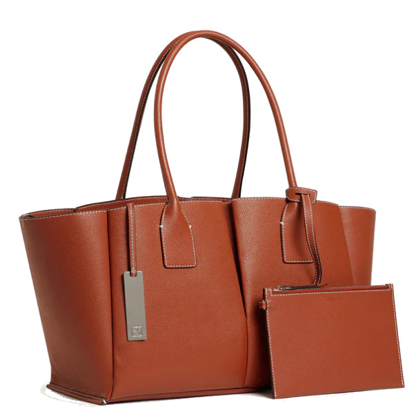 Grand sac cabas en cuir grainé Elena Le Tanneur – vue 2