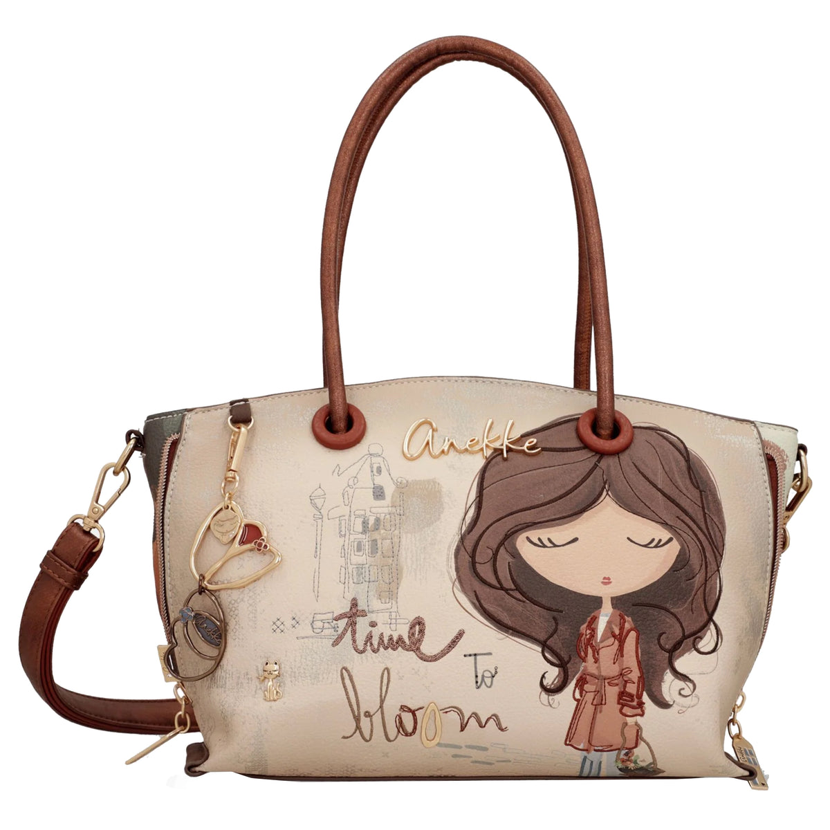 Sac à anse courte et bandoulière Tulip Anekke