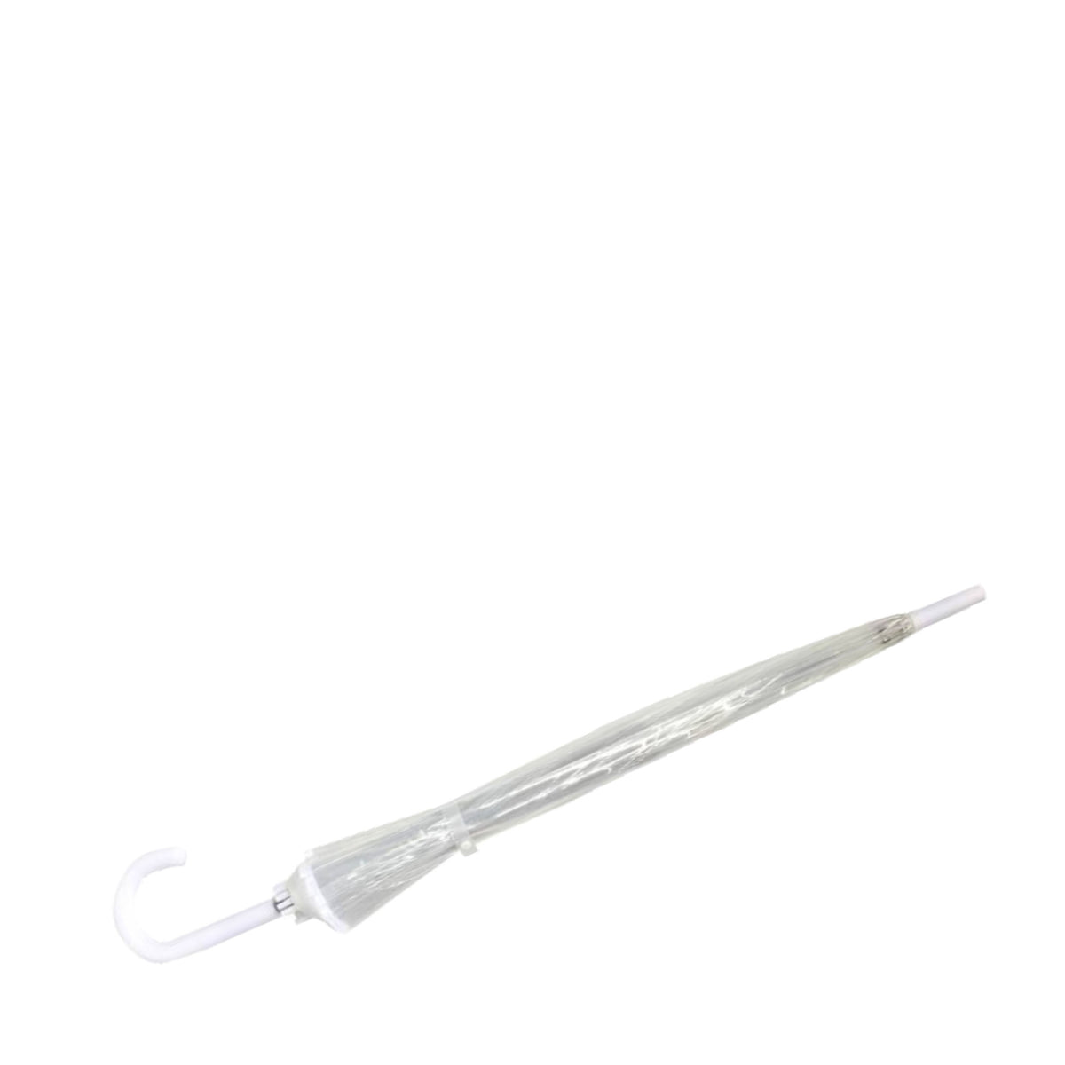 Grand parapluie transparent bordure blanche