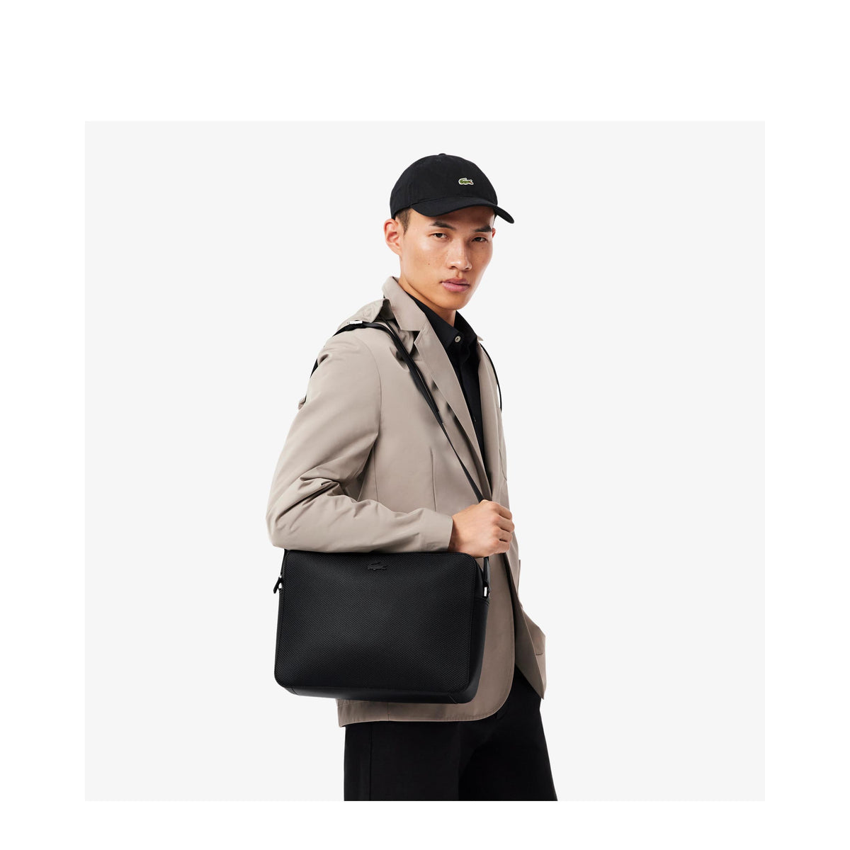 Sac à bandoulière Chantaco en cuir Lacoste – vue 4