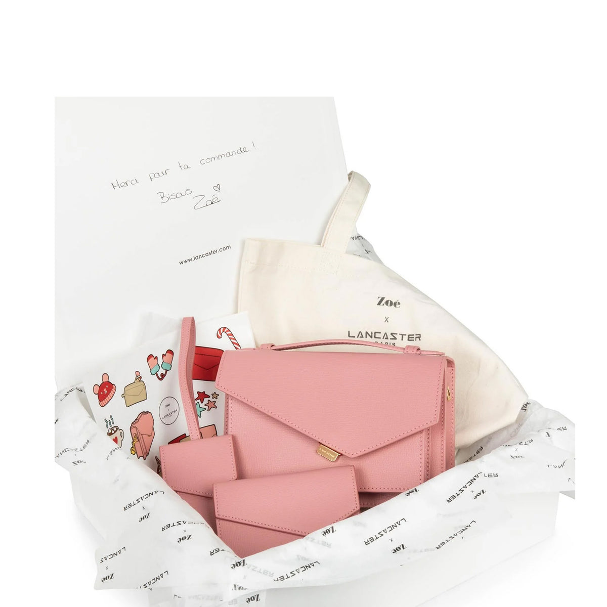Coffret sac - porte cartes - étiquette bagage Zoé Lancaster