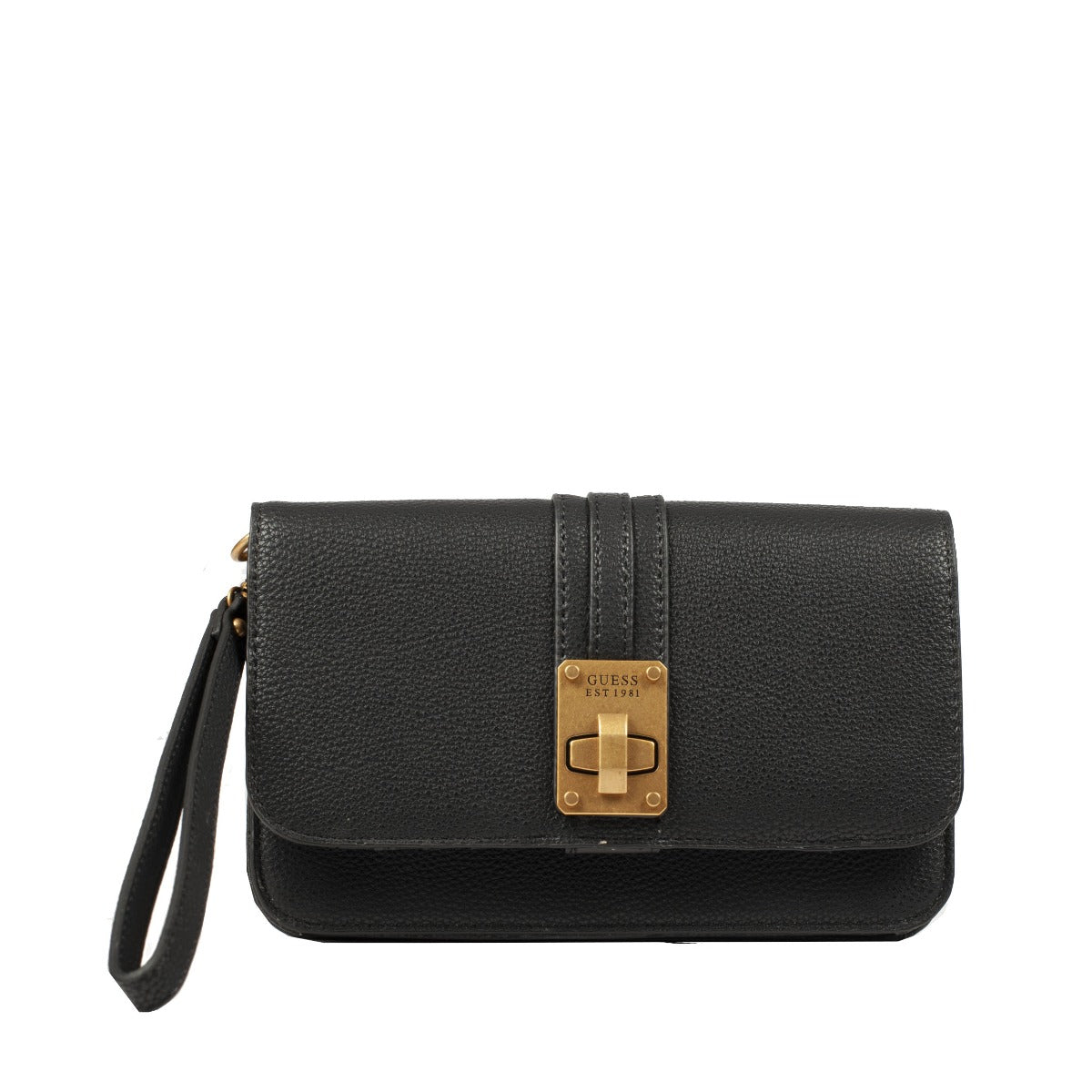 Grand portefeuille Etui téléphone noir Guess