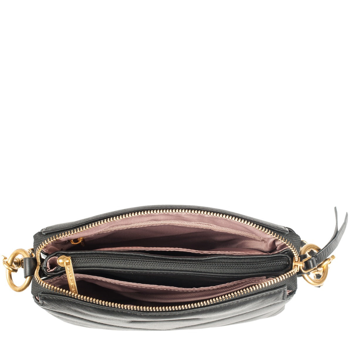 Petite pochette en cuir Soft Matelassé - Noir - Lancaster
